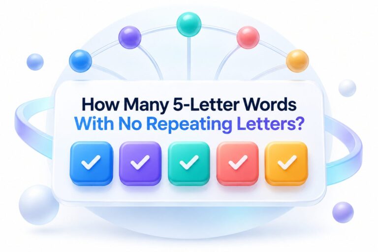 How Many 5-Letter Words Have No Repeating Letters?