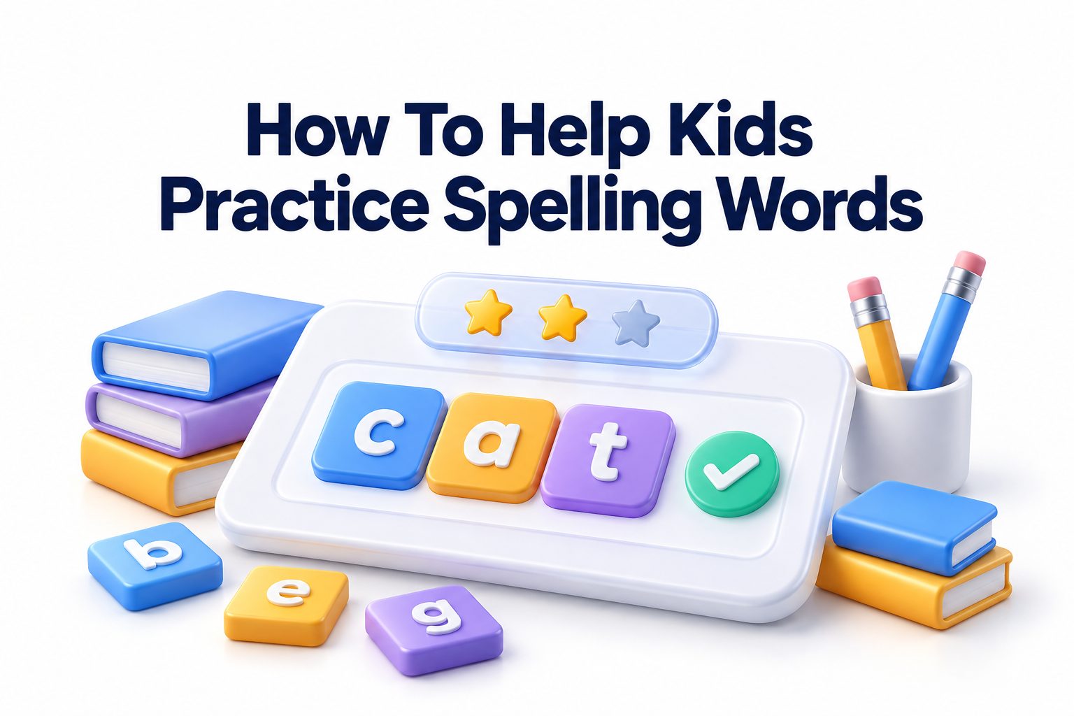 how-to-help-kids-practice-spelling-words-e2264 Child practicing spelling words with letter tiles at a kitchen table